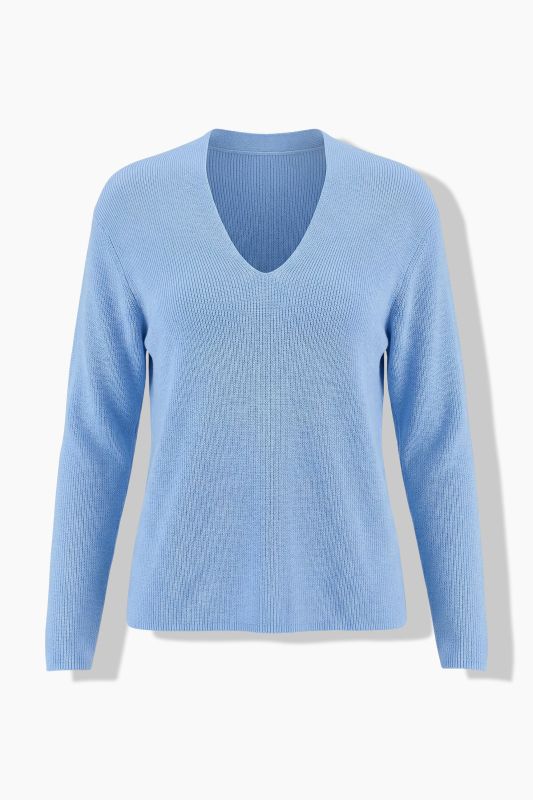 Eco Cotton Long Sleeve V-Neck Sweater