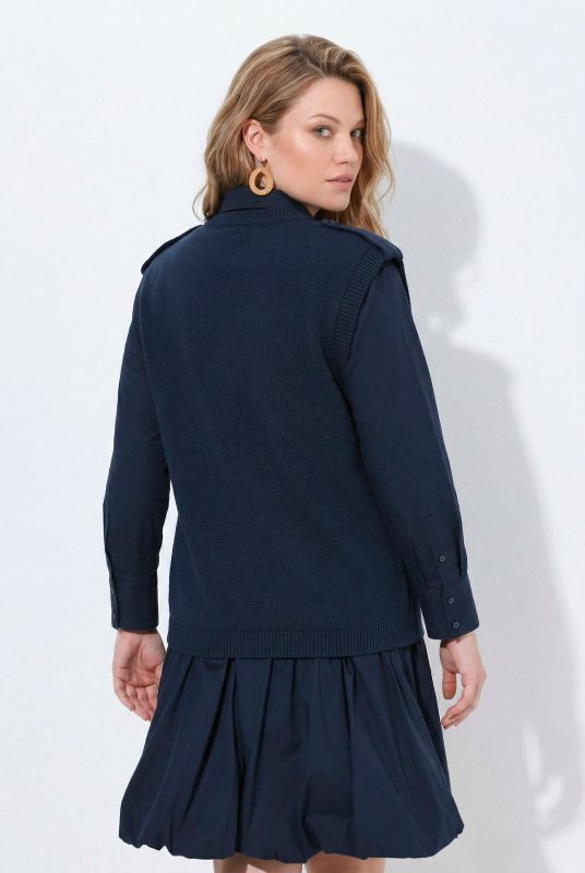 Eco Cotton Crew Neck Sweater Vest