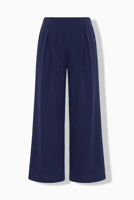 Ecovero Viscose Wide Leg Elastic Waist Pants