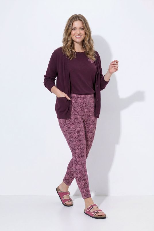 Eco Cotton Jacquard Print Stretch Fit Leggings