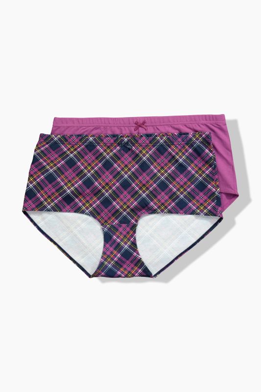 2 Pack Eco Cotton Panties- Argyle