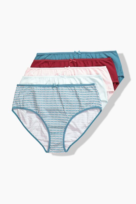 5 Pack of Midi Briefs- Geometric