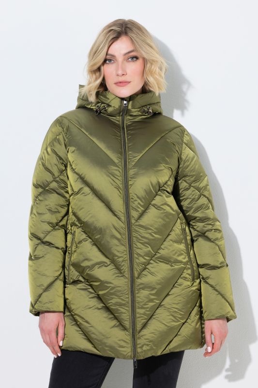 HYPRAR Glossy Quilted Puffer Coat