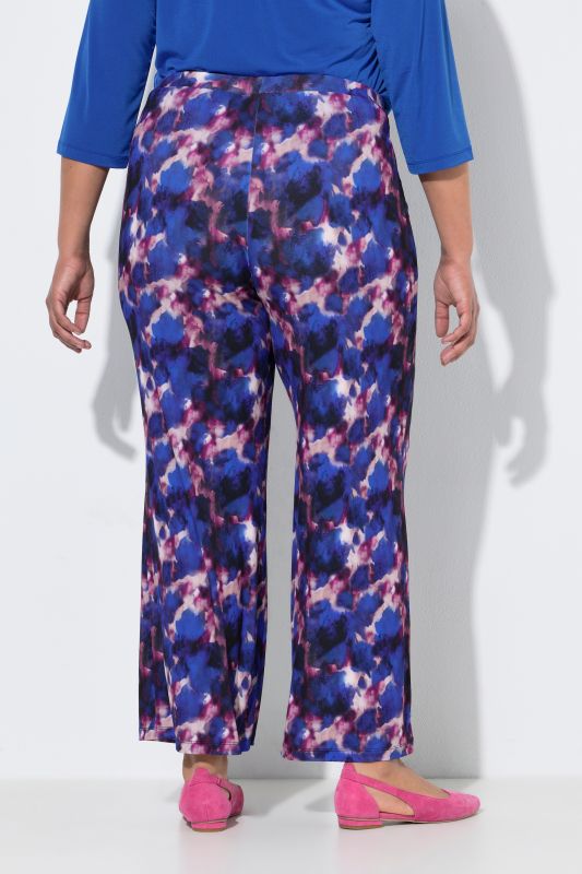 Matte Jersey Watercolor Elastic Waist Pants