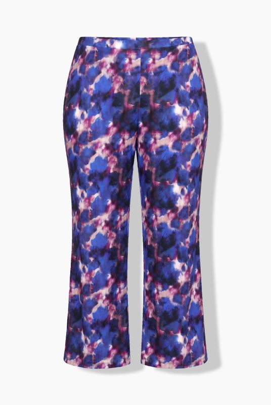 Matte Jersey Watercolor Elastic Waist Pants