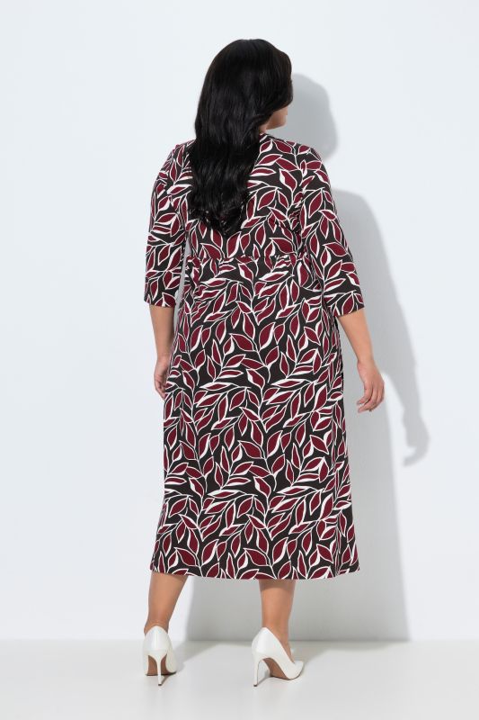 Autumn Leaf 3/4 Sleeve Pocket Dress