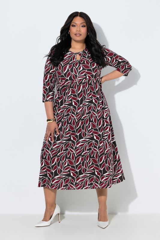 Autumn Leaf 3/4 Sleeve Pocket Dress