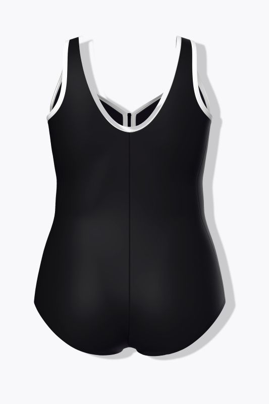 Zip Front One Piece Swimsuit
