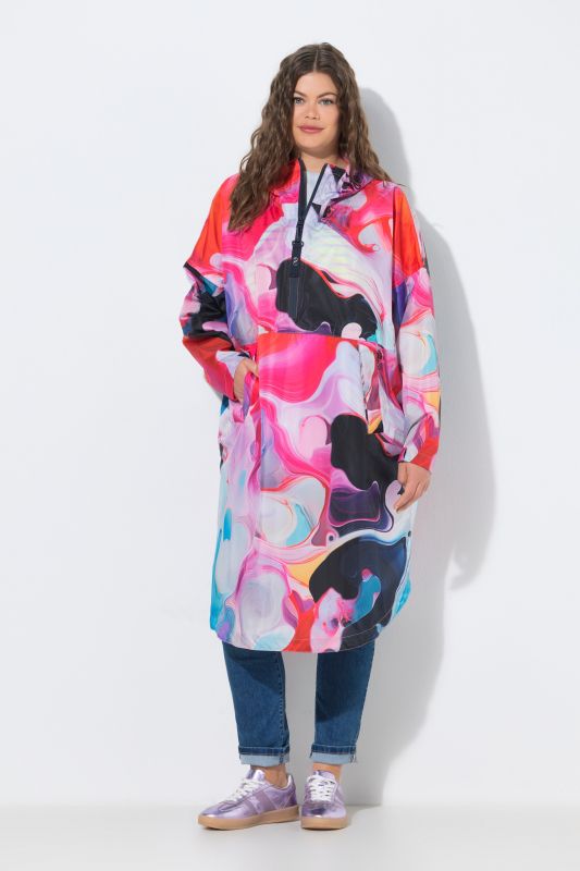 Water Marble Rain Poncho