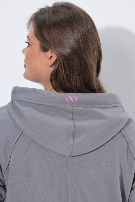 Contrast Color Zip-Up Hoodie