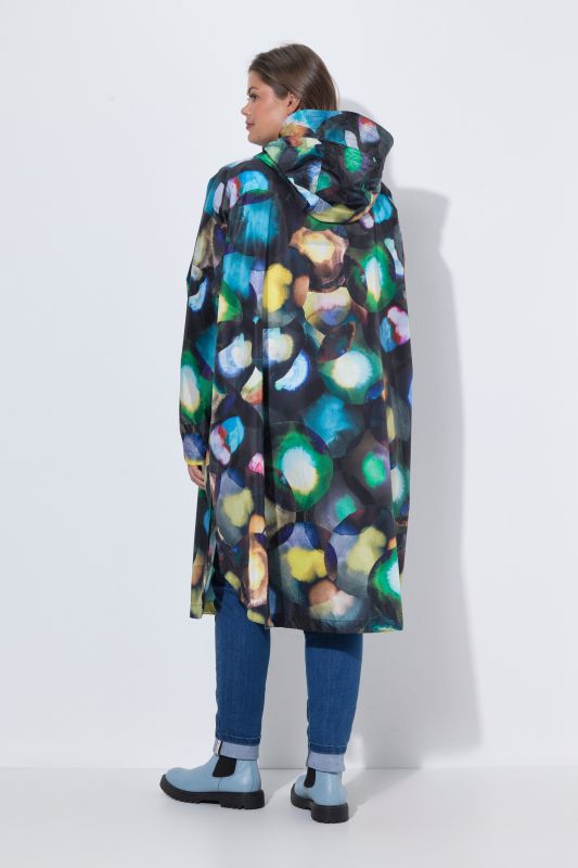 Glowing Floral Rain Poncho