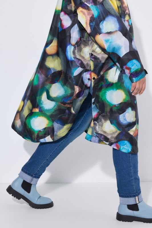 Glowing Floral Rain Poncho