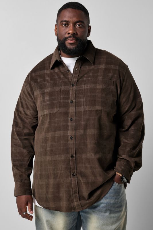 STHUGE corduroy checked shirt