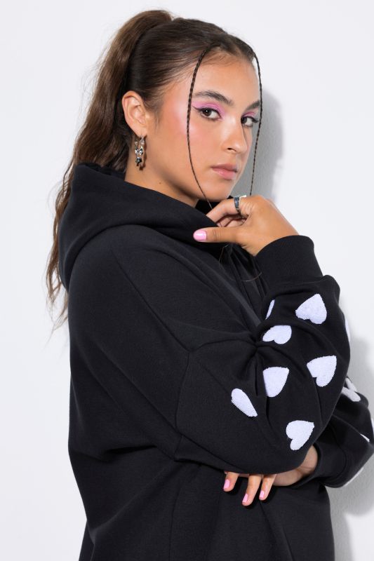 Hoodie, extra oversized, sweat, hood, hearts