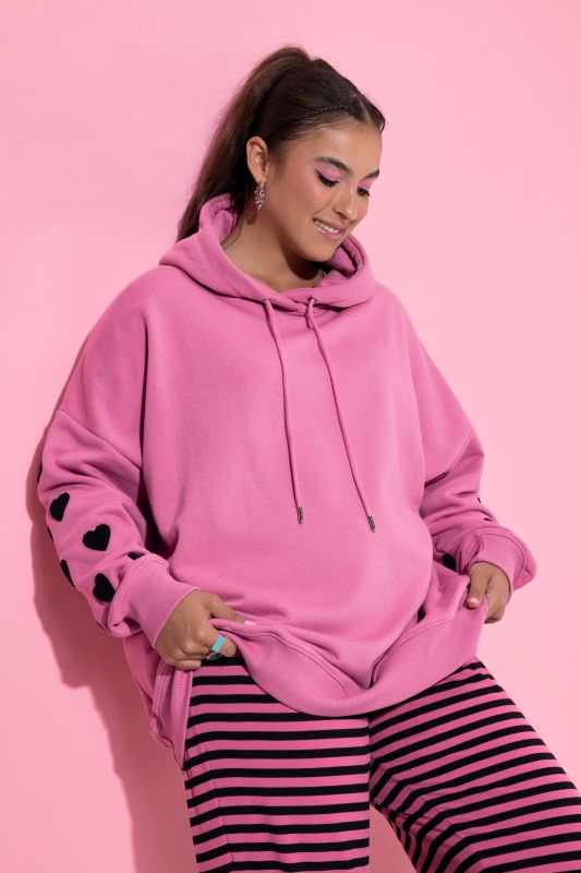 Hoodie, extra oversized, sweat, hood, hearts