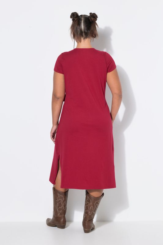 Tie Waist Midi Jersey Dress