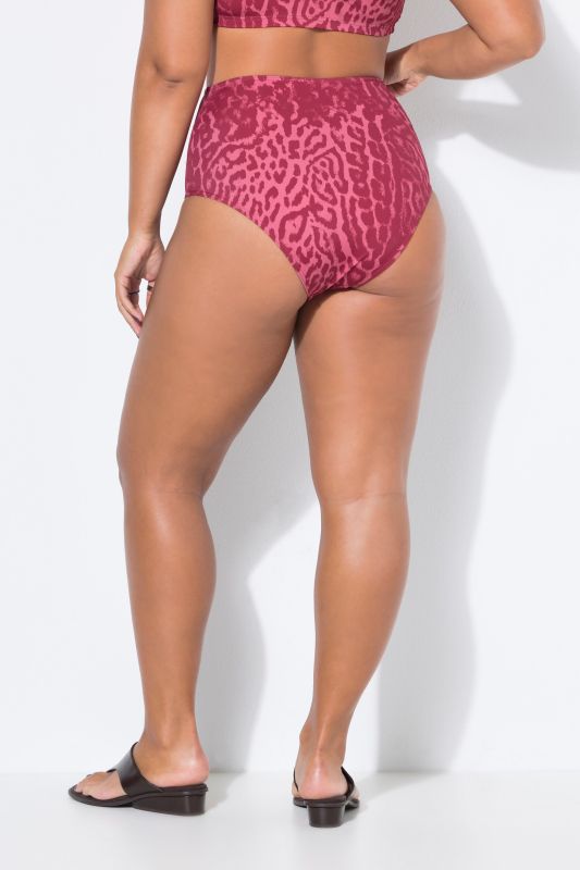 Leopard Print High-Waisted Bikini Briefs