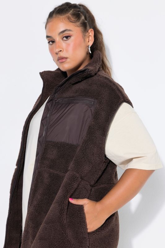 Oversized Teddy Zip Vest