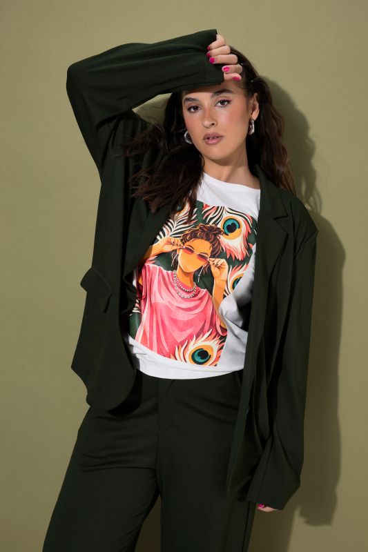 Oversized Punto di Roma Jersey Blazer