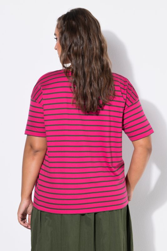 Striped Heart Logo Short Sleeve Tee