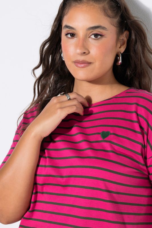 Striped Heart Logo Short Sleeve Tee