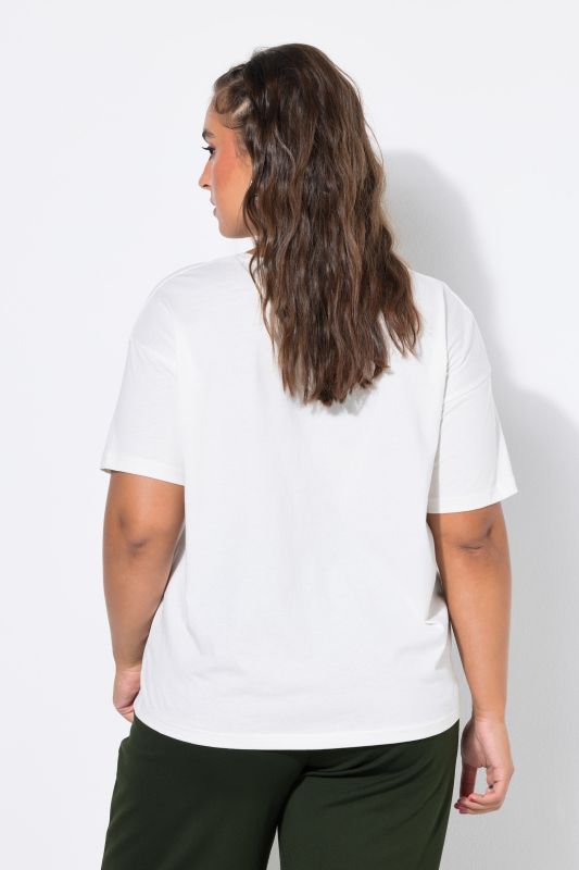 Peacock Feather Oversized Short Sleeve Graphic Tee