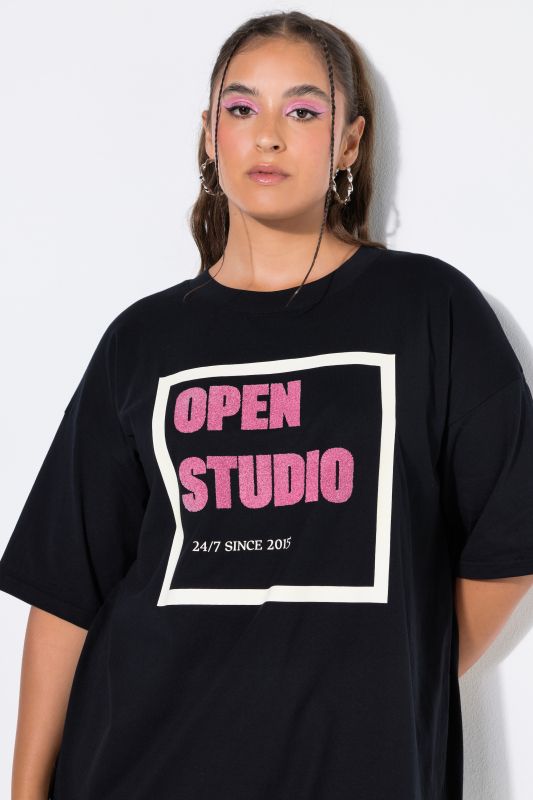 OPEN STUDIO Textured Short Sleeve Graphic Tee
