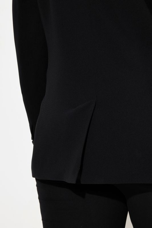 Triacetate Blend Lapel Collar Fully Lined Blazer