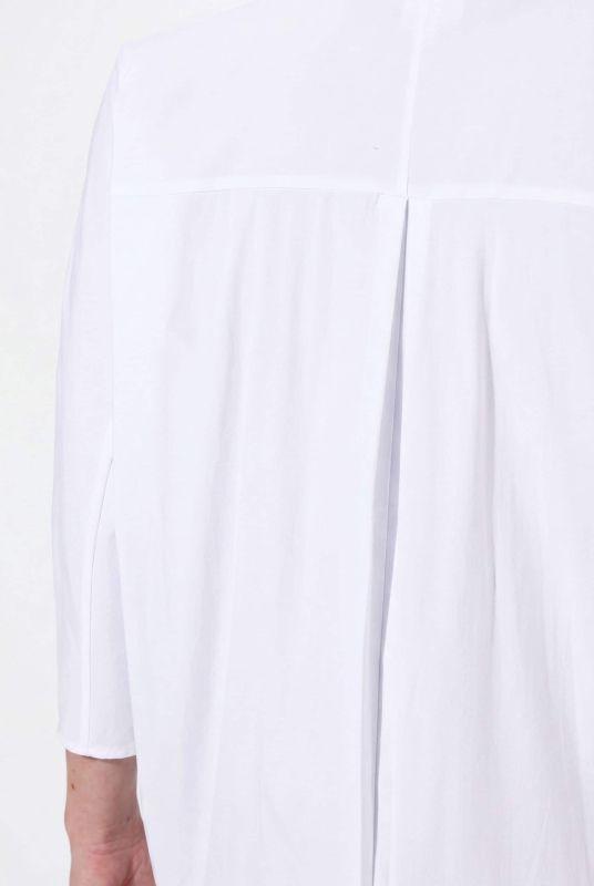 Eco Cotton Decorative Seam 3/4 Sleeve Blouse