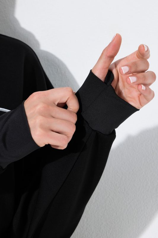 Contrast Piping Zip-Up Hoodie