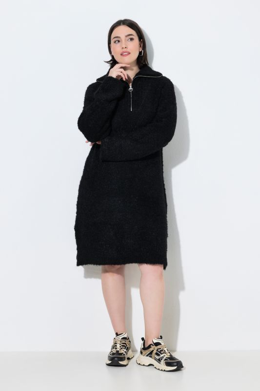 Collared Long Sleeve Sweater Dress