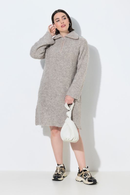 Collared Long Sleeve Sweater Dress