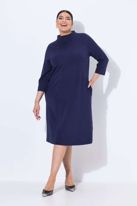 Punto di Roma 3/4 Sleeve Turtleneck Dress