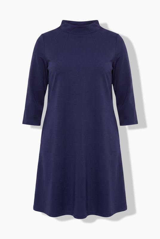 Punto di Roma 3/4 Sleeve Turtleneck Dress