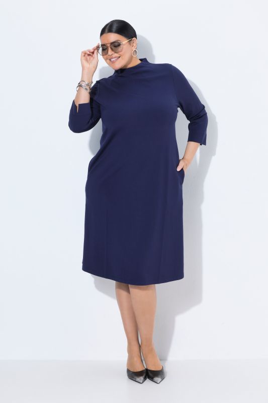Punto di Roma 3/4 Sleeve Turtleneck Dress
