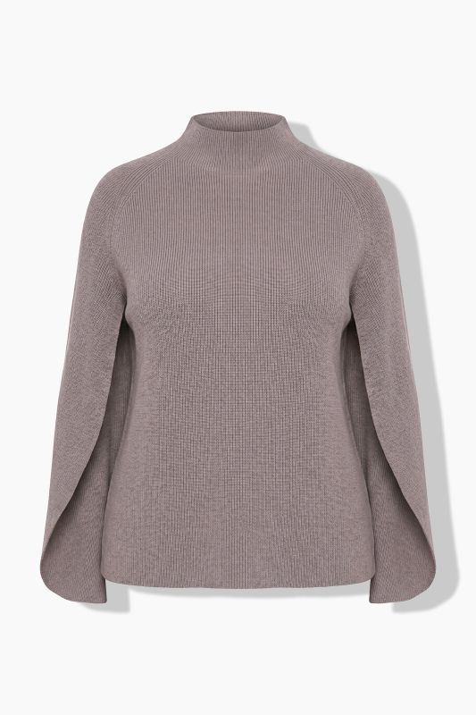 Cape Sleeve Turtleneck Sweater