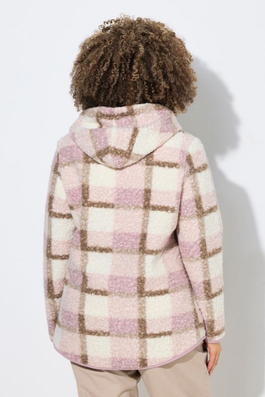 Plaid Teddy Hooded Jacket