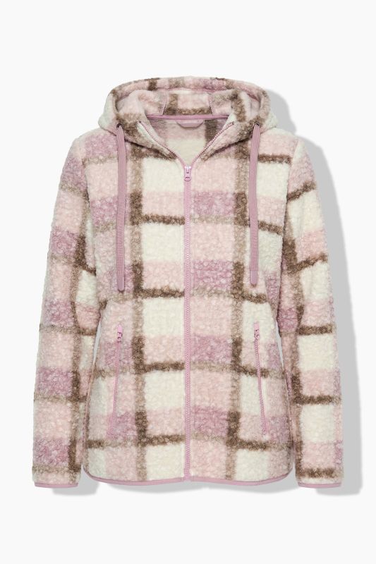 Plaid Teddy Hooded Jacket