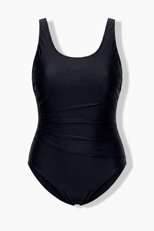 Decorative Pleated One Piece Swimsuit