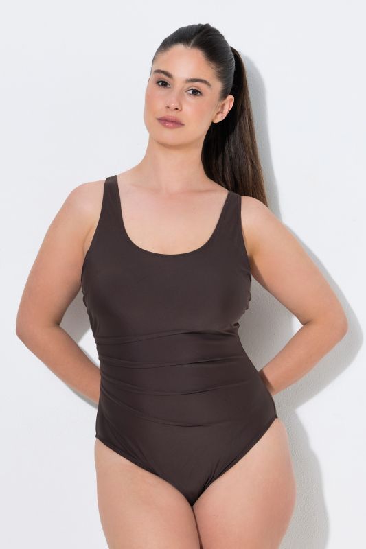Decorative Pleated One Piece Swimsuit