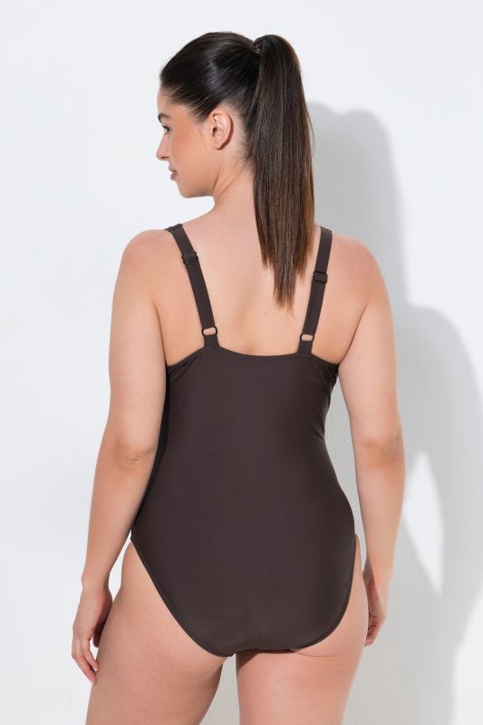 Decorative Pleated One Piece Swimsuit