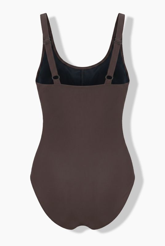 Decorative Pleated One Piece Swimsuit