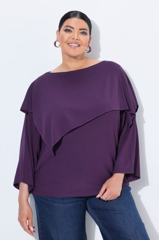 Asymmetric Draped Collar Sweater