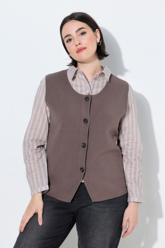 Decorative Button Sweater Vest