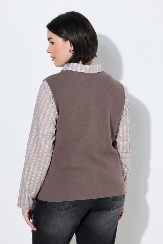 Decorative Button Sweater Vest