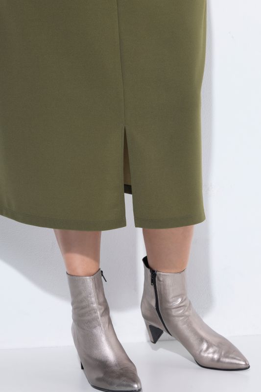 Decorative Seam 3/4 Sleeve Pocket Dress
