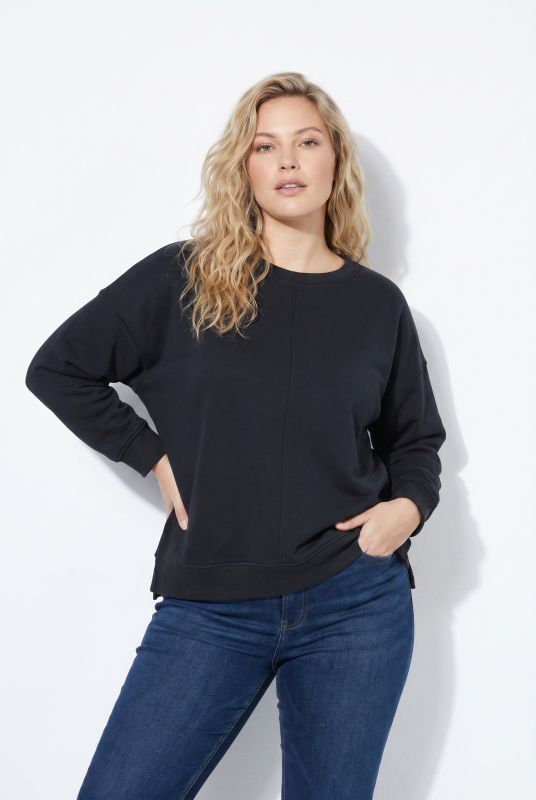 Vertical Seam Long Sleeve Sweatshirt