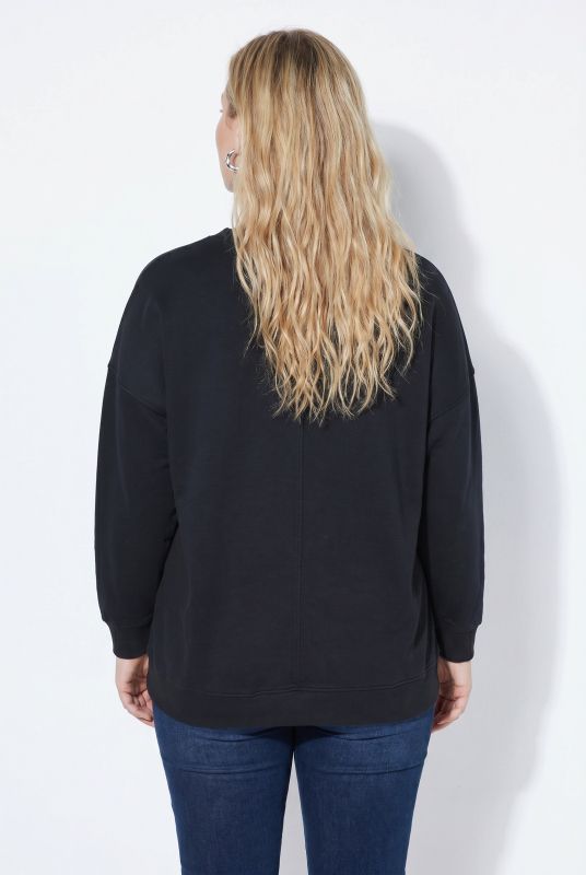 Vertical Seam Long Sleeve Sweatshirt