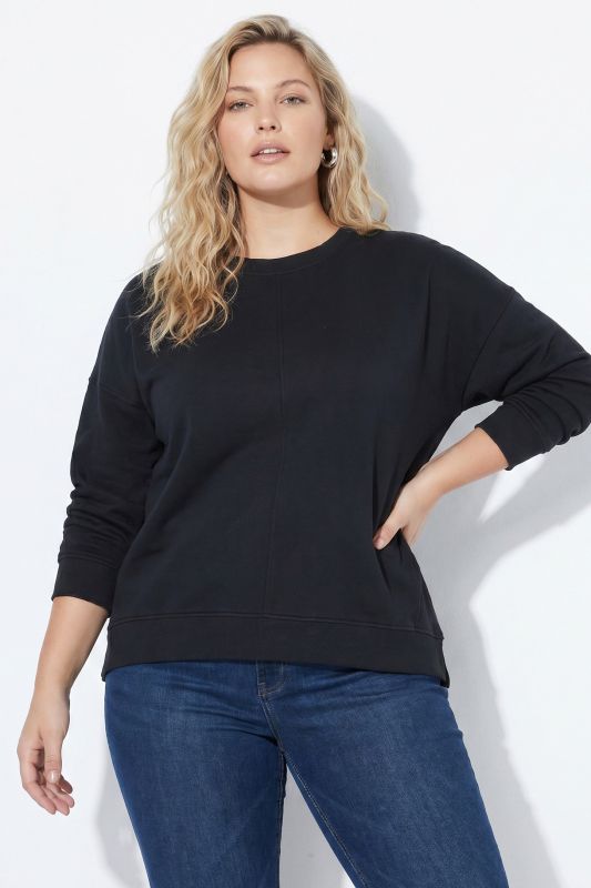 Vertical Seam Long Sleeve Sweatshirt