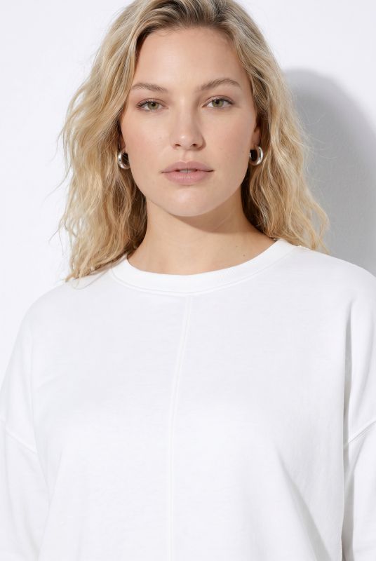 Vertical Seam Long Sleeve Sweatshirt